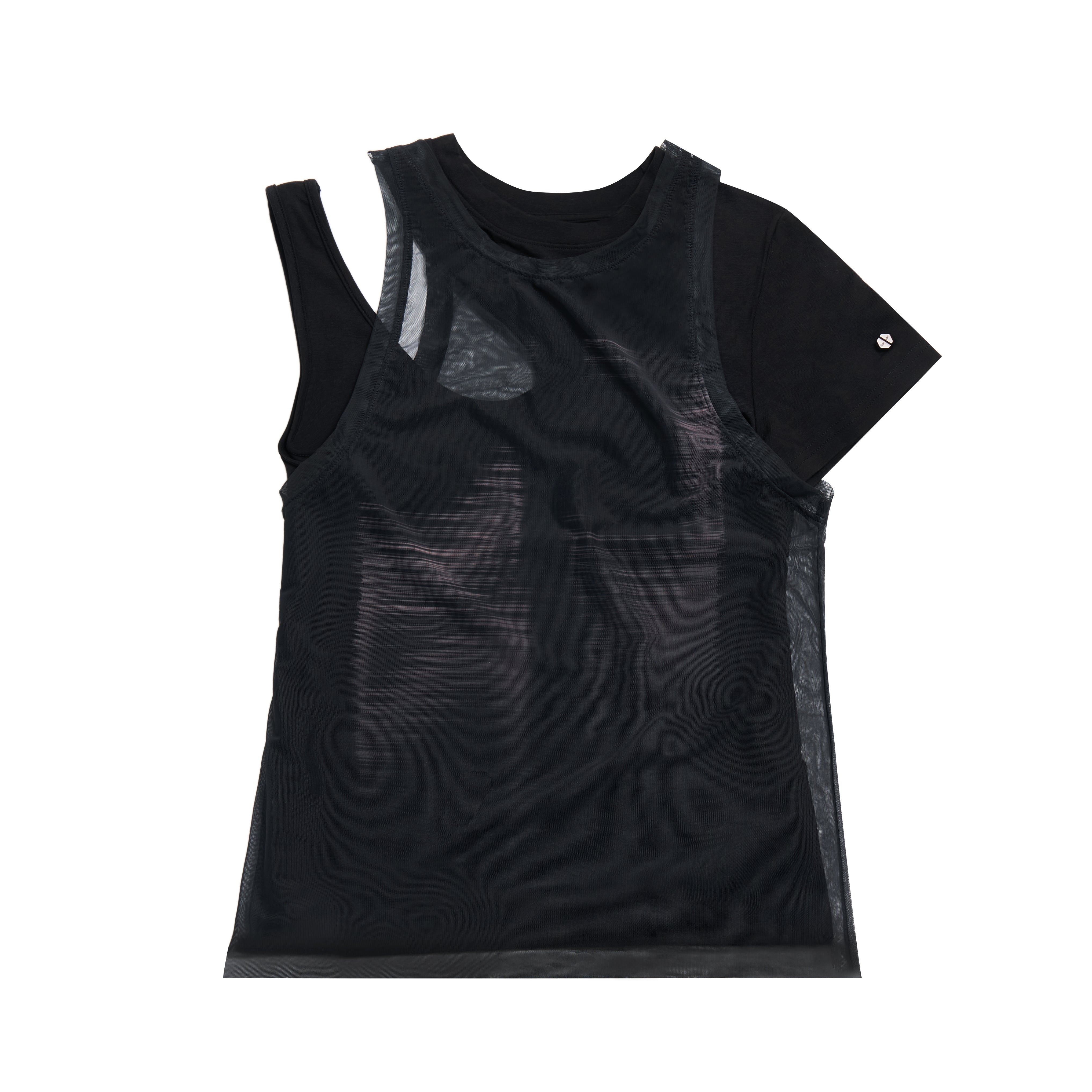 【Future Women:X-ray Collection】See -through T-Shirt - BLACK