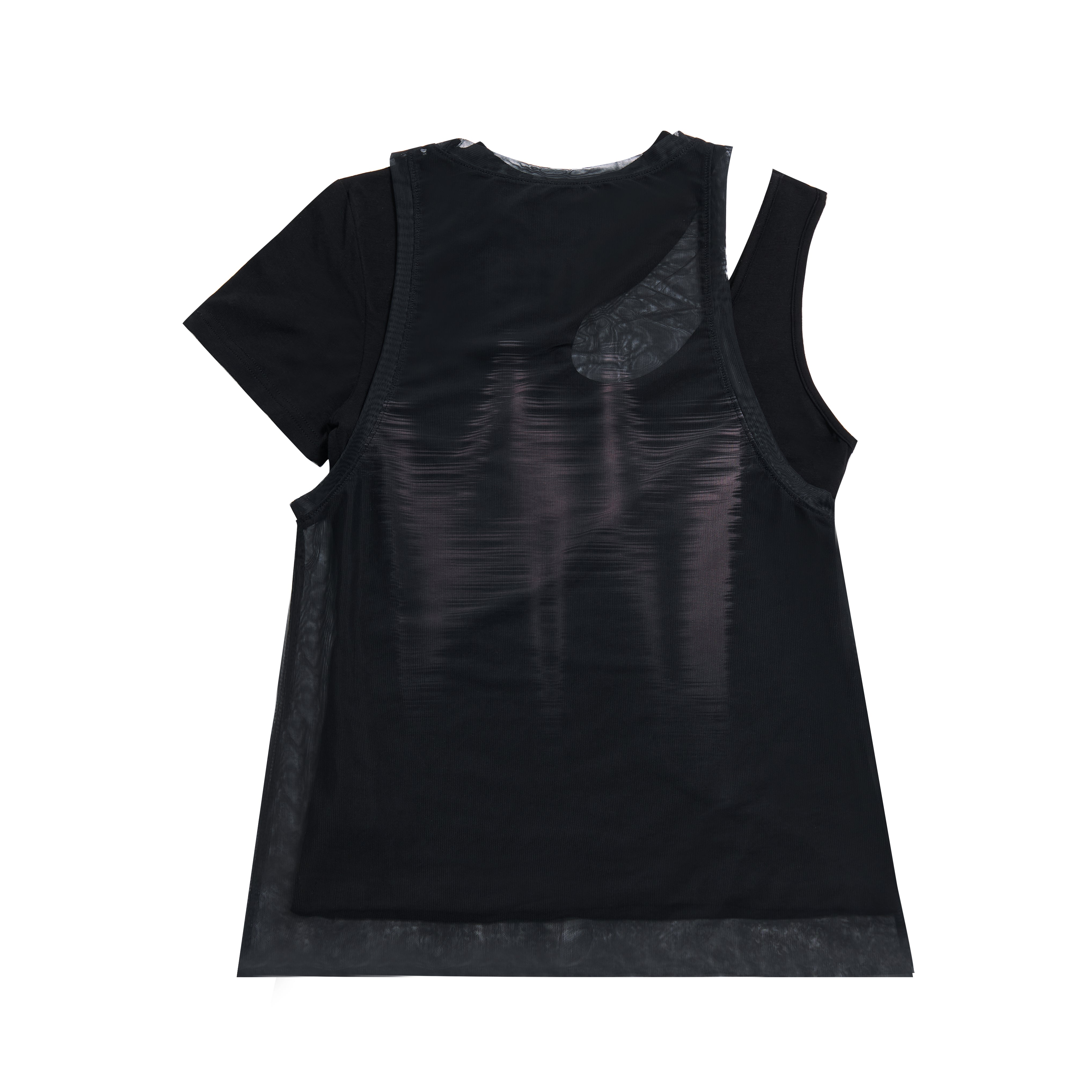 【Future Women:X-ray Collection】See -through T-Shirt - BLACK