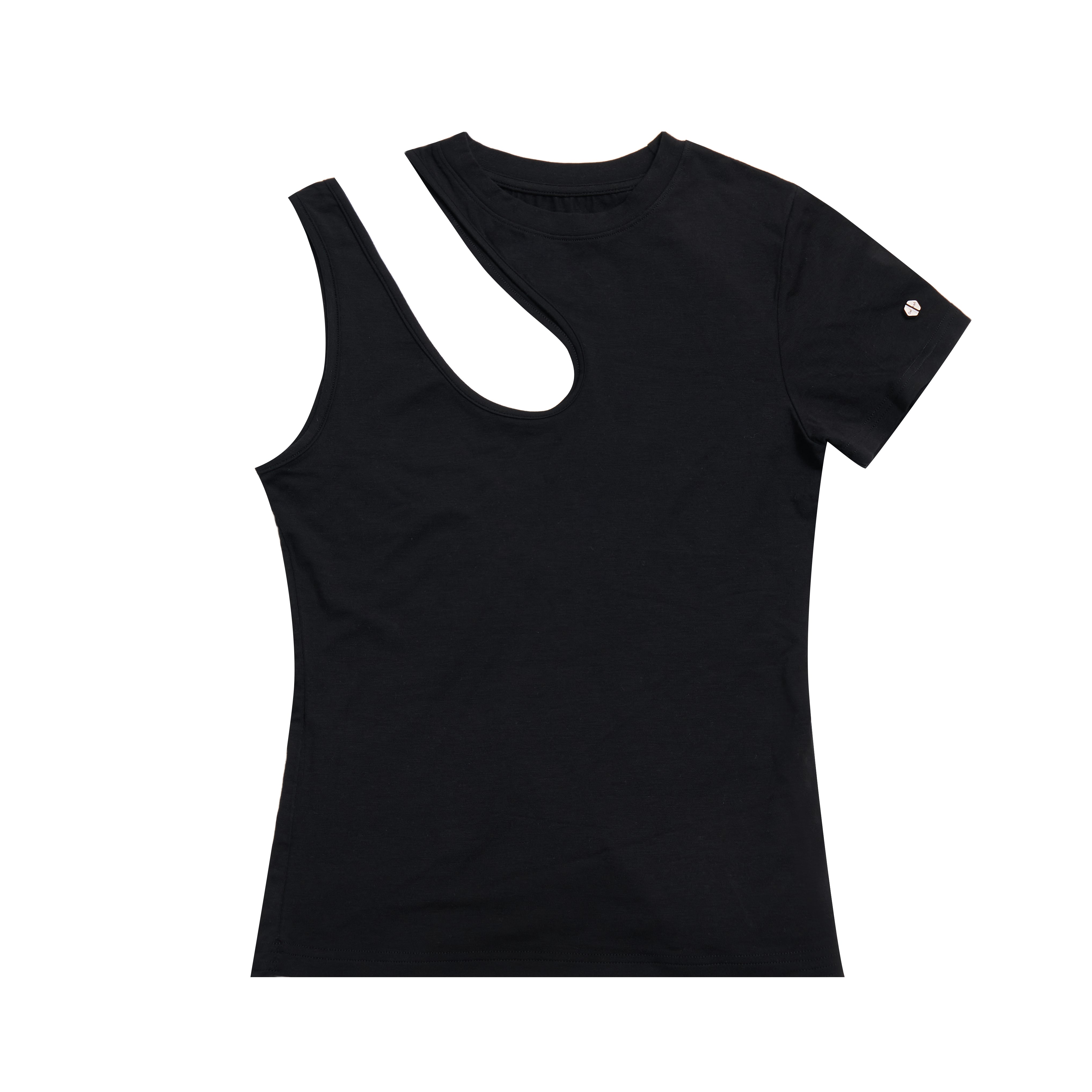 【Future Women:X-ray Collection】See -through T-Shirt - BLACK