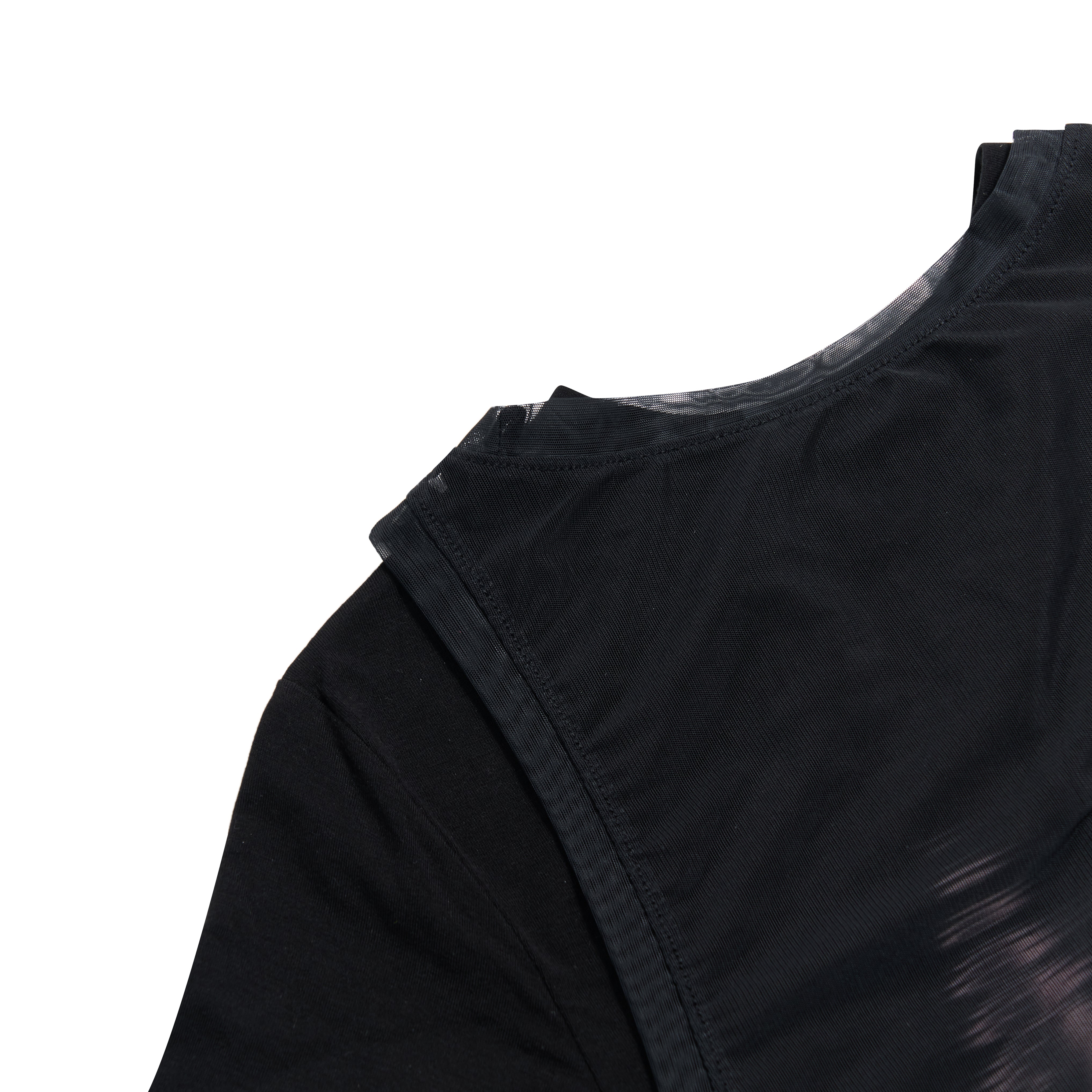 【Future Women:X-ray Collection】See -through T-Shirt - BLACK
