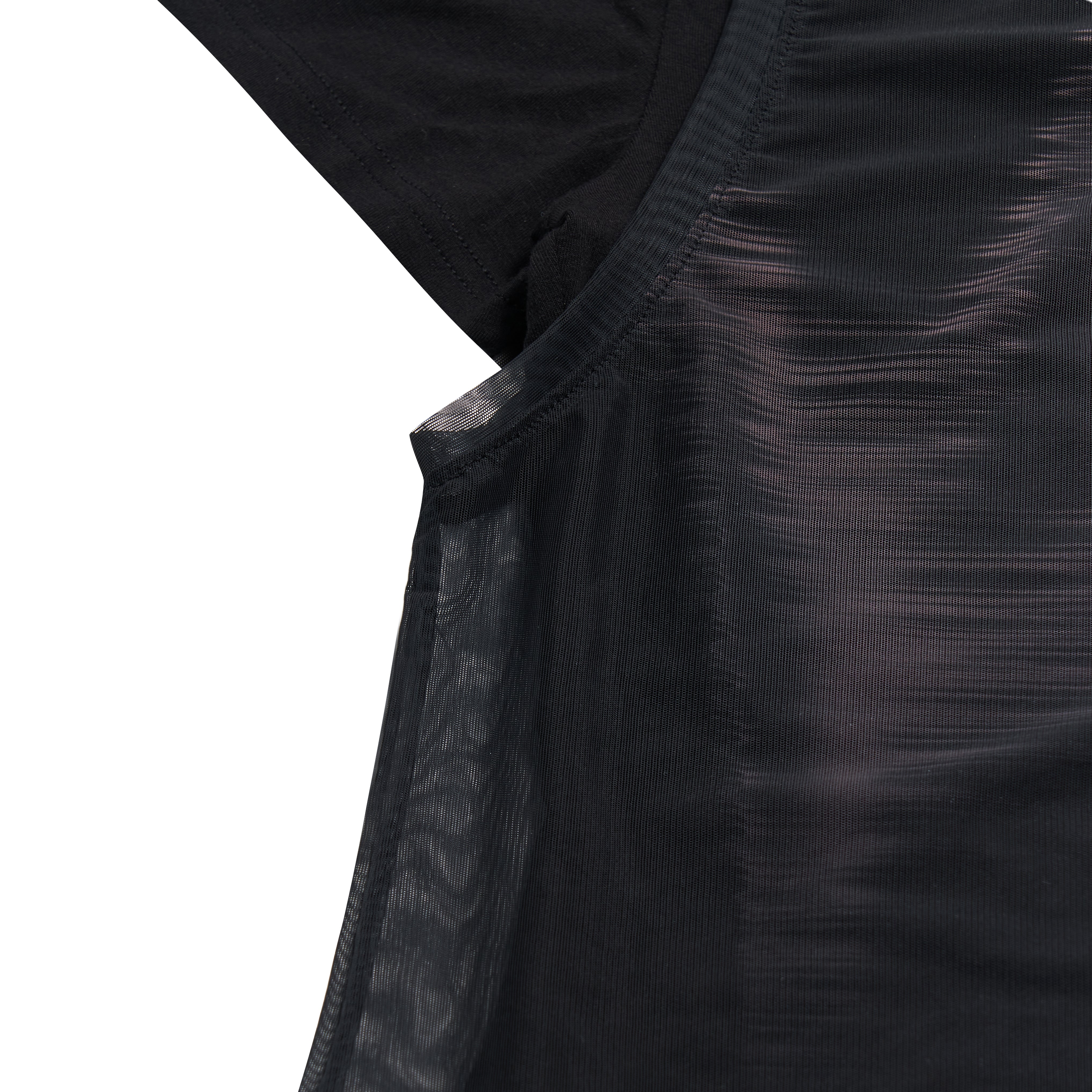 【Future Women:X-ray Collection】See -through T-Shirt - BLACK