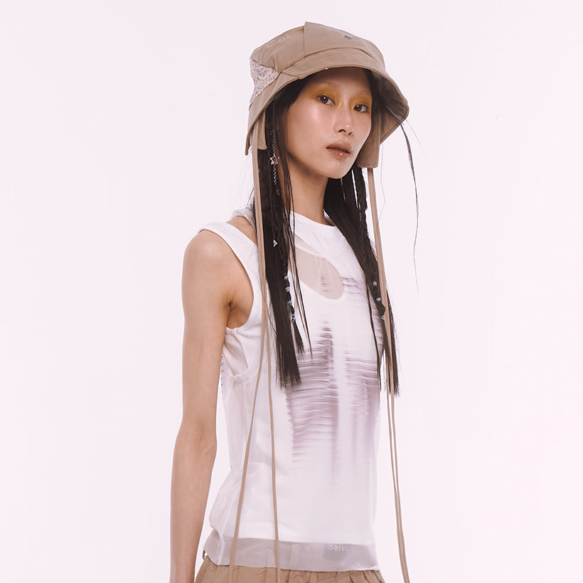 【Future Women:X-ray Collection】See -through T-Shirt - WHITE