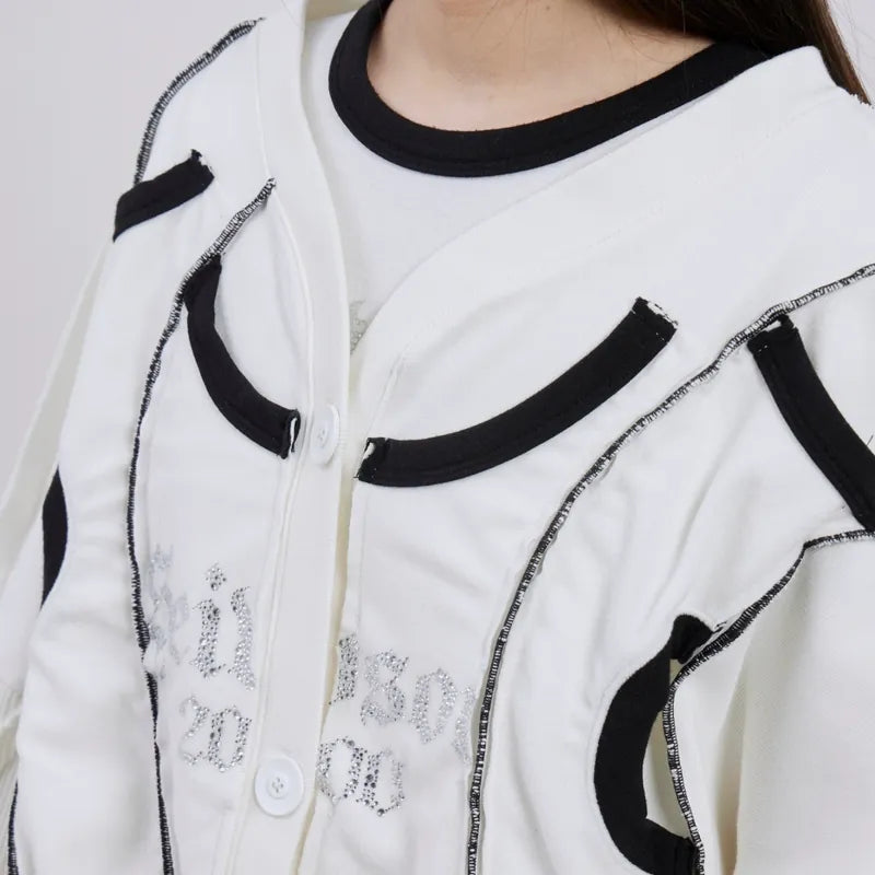 【 Seivson 2000 DIAMOND COLLECTION 】Fluid Sculptural Knit Cardigan ㄧWHITE