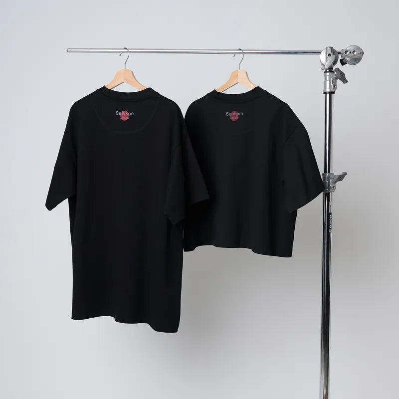 【Seivson JAPAN “さくら 桜 ” 】限定ショート丈T-shirt - BLACK