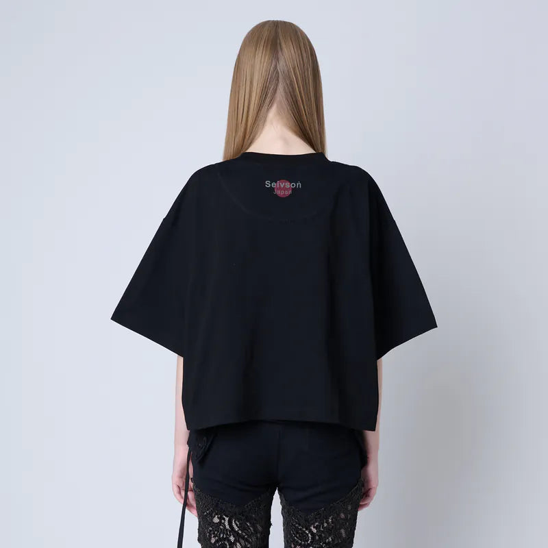 【Seivson JAPAN “さくら 桜 ” 】限定ショート丈T-shirt - BLACK