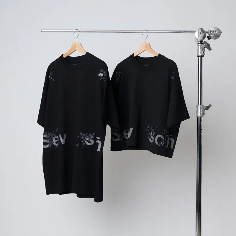 【Seivson JAPAN “さくら 桜 ” 】限定ショート丈T-shirt - BLACK