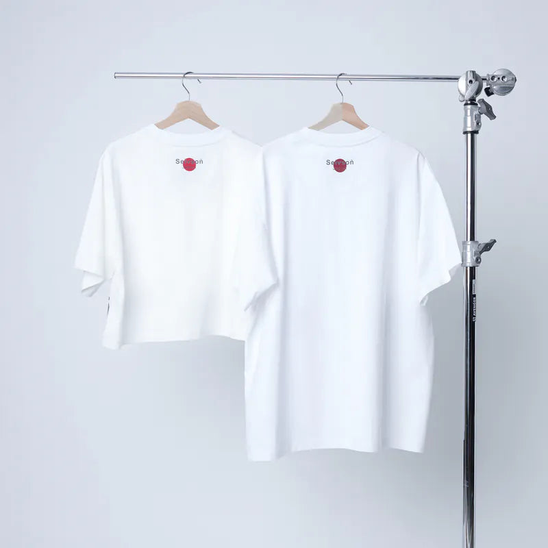 【Seivson JAPAN “さくら 桜 ” 】限定ショート丈T-shirt - WHITE