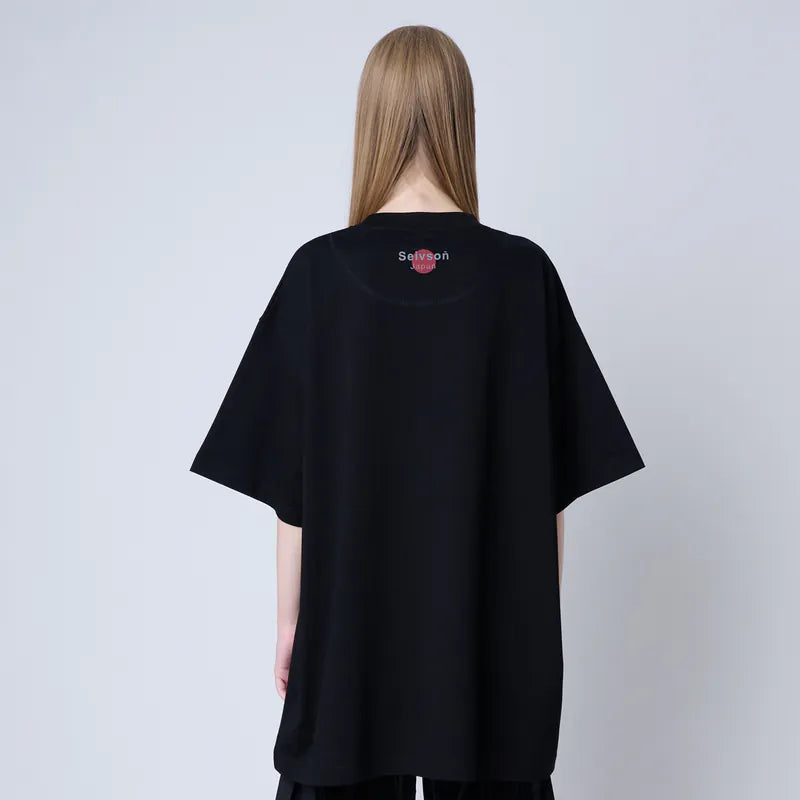 【Seivson JAPAN “さくら 桜 ” 】限定ロング丈T-shirt - BLACK