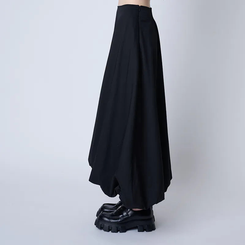 【Seivson X るー：雲の夢 】Cloud Puffy Long Skirt - BLACK