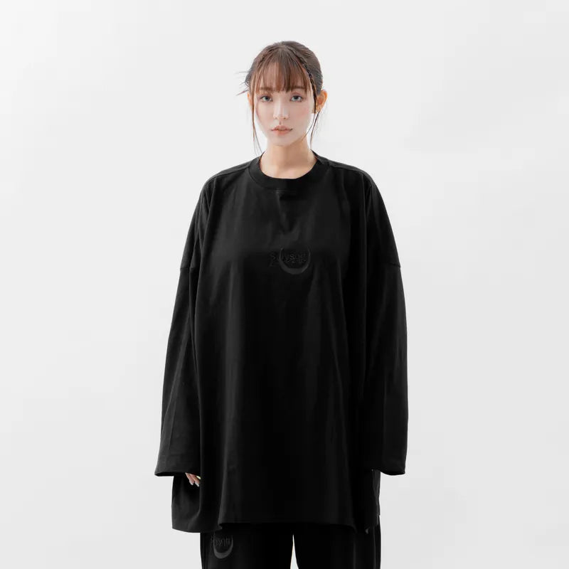 【Seivson x Mizuki 2023AW 】“THE MOON LOVE”　刺繍ロゴＴシャツ -BLACK