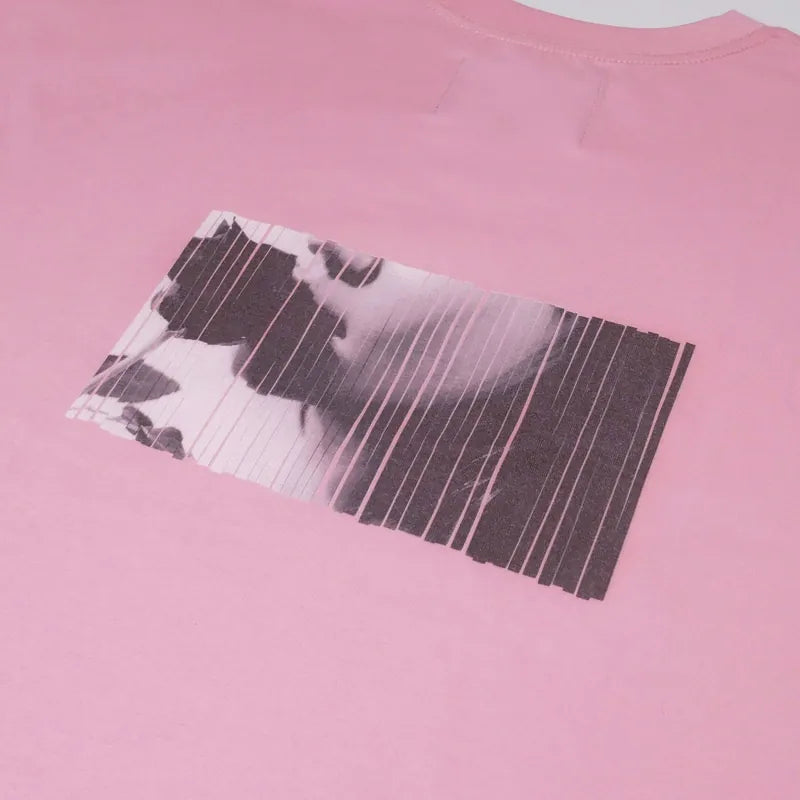 【Seivson x Mizuki 2023AW 】“THE MOON LOVE”　刺繍ロゴＴシャツ -PINK