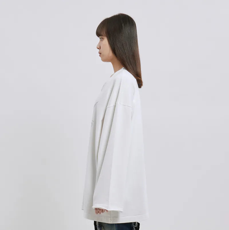 【Seivson X (A)crypsis®】 MA-1 Multi-Processed Asymmetric Pleated T-Shirt ㄧ White